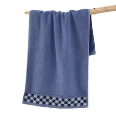 GENERICO - Pack De 3 Toallas De Baño 100% Algodón De Cuerpo Y Manos Azul