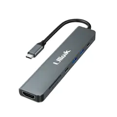 ULINK - Adaptador Multifunción USB-C 7 en 1 HDMI 4K PD