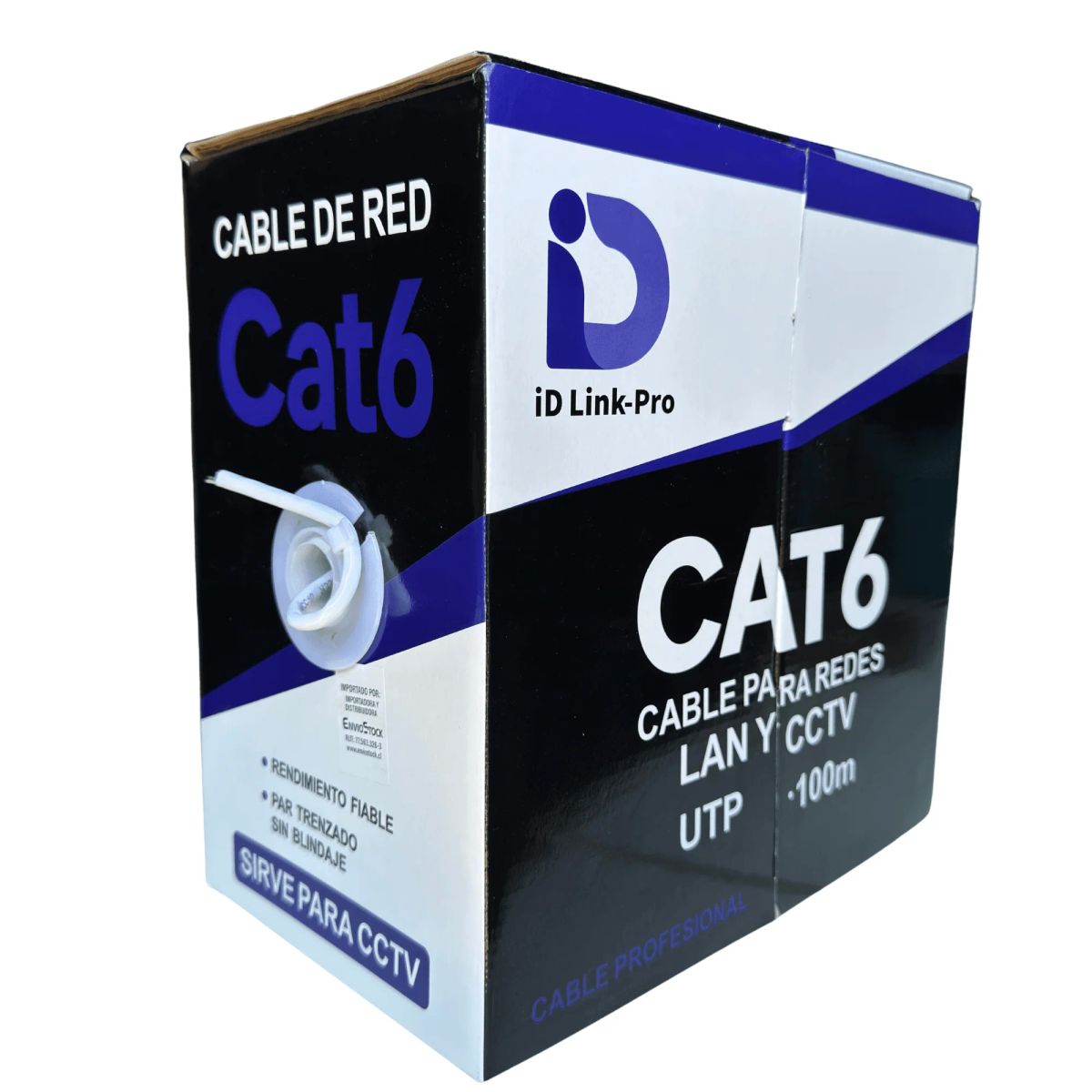 GENERICO - Cable de Red UTP Cat6 100 Metros 23 AWG 0,52 mm CCA