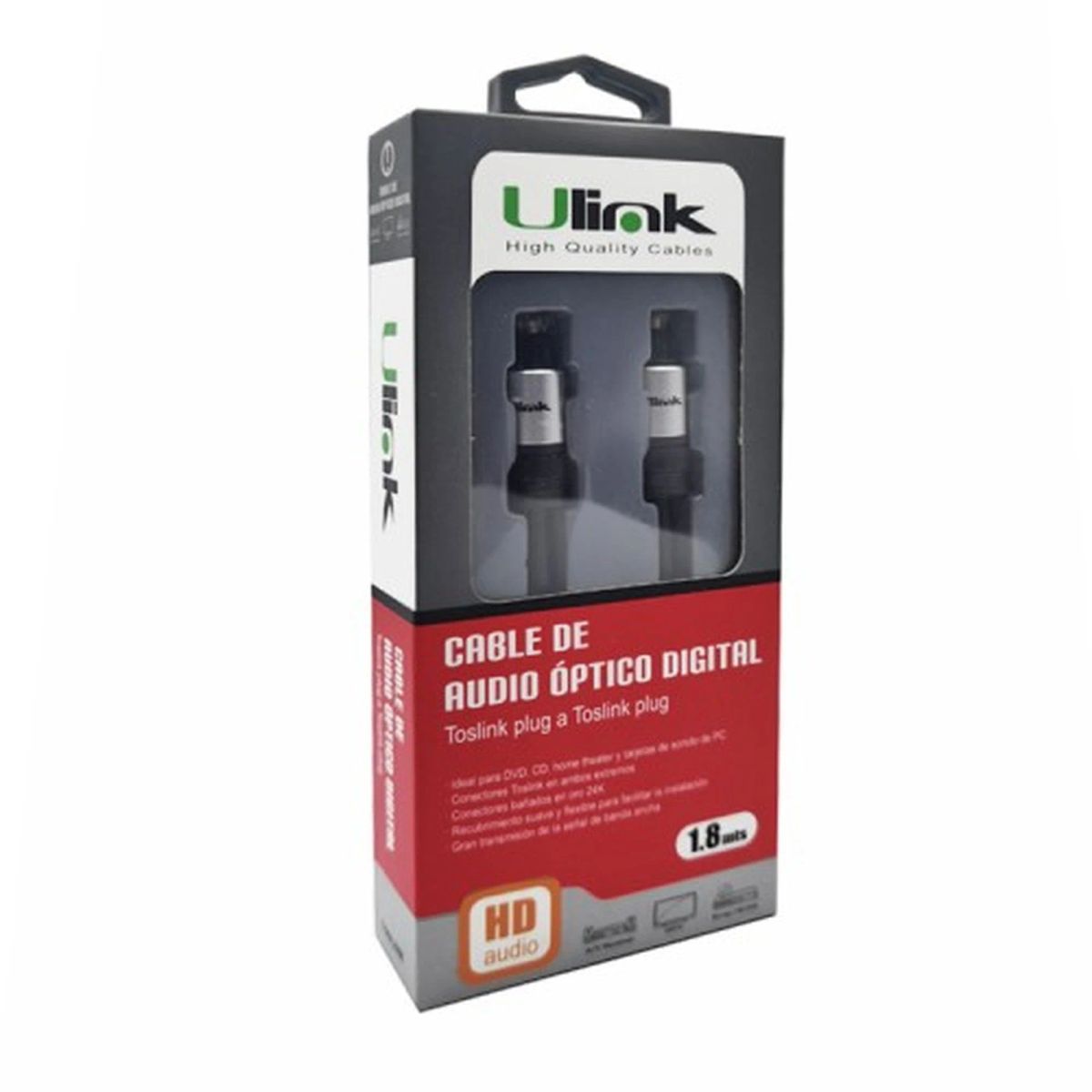 ULINK - Cable de Audio Óptico Digital Toslink Ulink UL-PROADOP