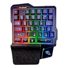 GENERICO - Teclado De Una Mano Gamer Negro Rgb