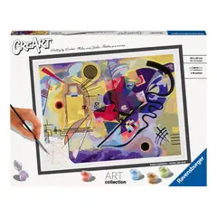 RAVENSBURGER - Canvas pinta por número: Wassily Kandinsky - Amarillo, Rojo, Azul