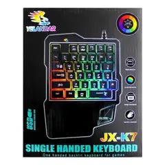 GENERICO - Teclado De Una Mano Gamer Negro Rgb