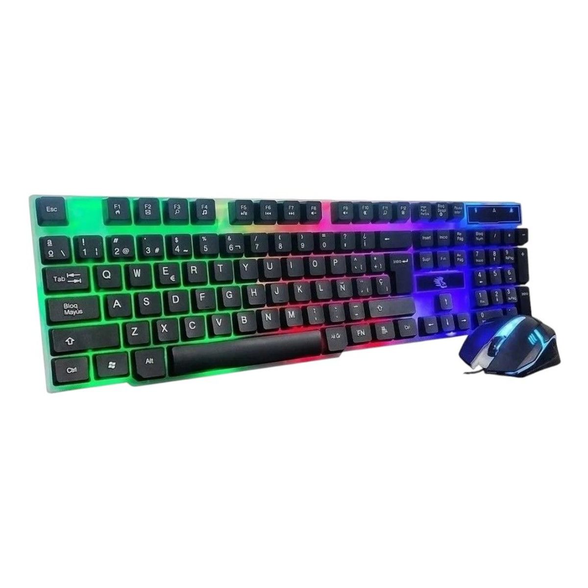 GENERICO - Set Kit Gamer Pack Teclado Mouse Gamer Con Luces