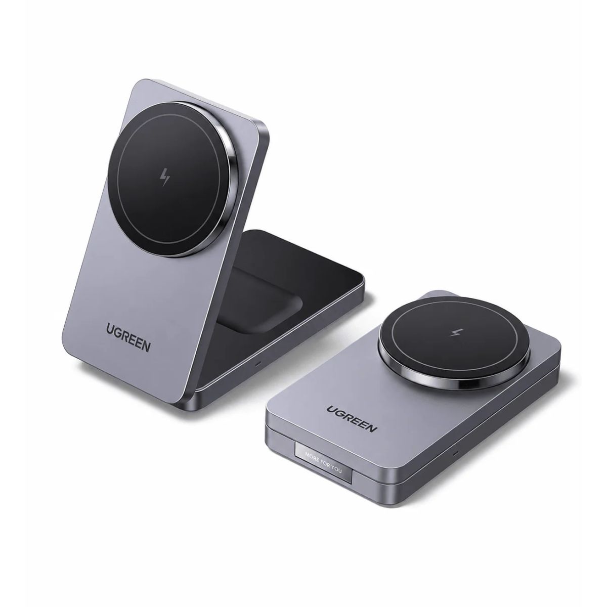 UGREEN - Cargador Inalámbrico UGREEN 2 en 1 MagSafe 15W Qi