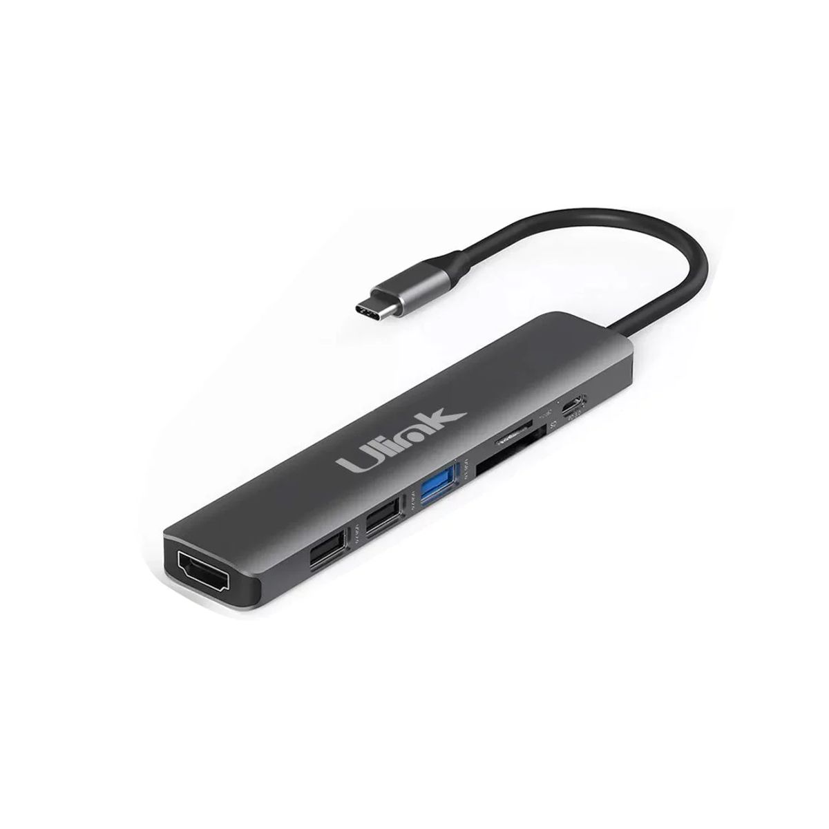 ULINK - Adaptador Multipuerto USB-C 7 en 1 con HDMI y PD 3.0