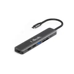 ULINK - Adaptador Multipuerto USB-C 7 en 1 con HDMI y PD 3.0