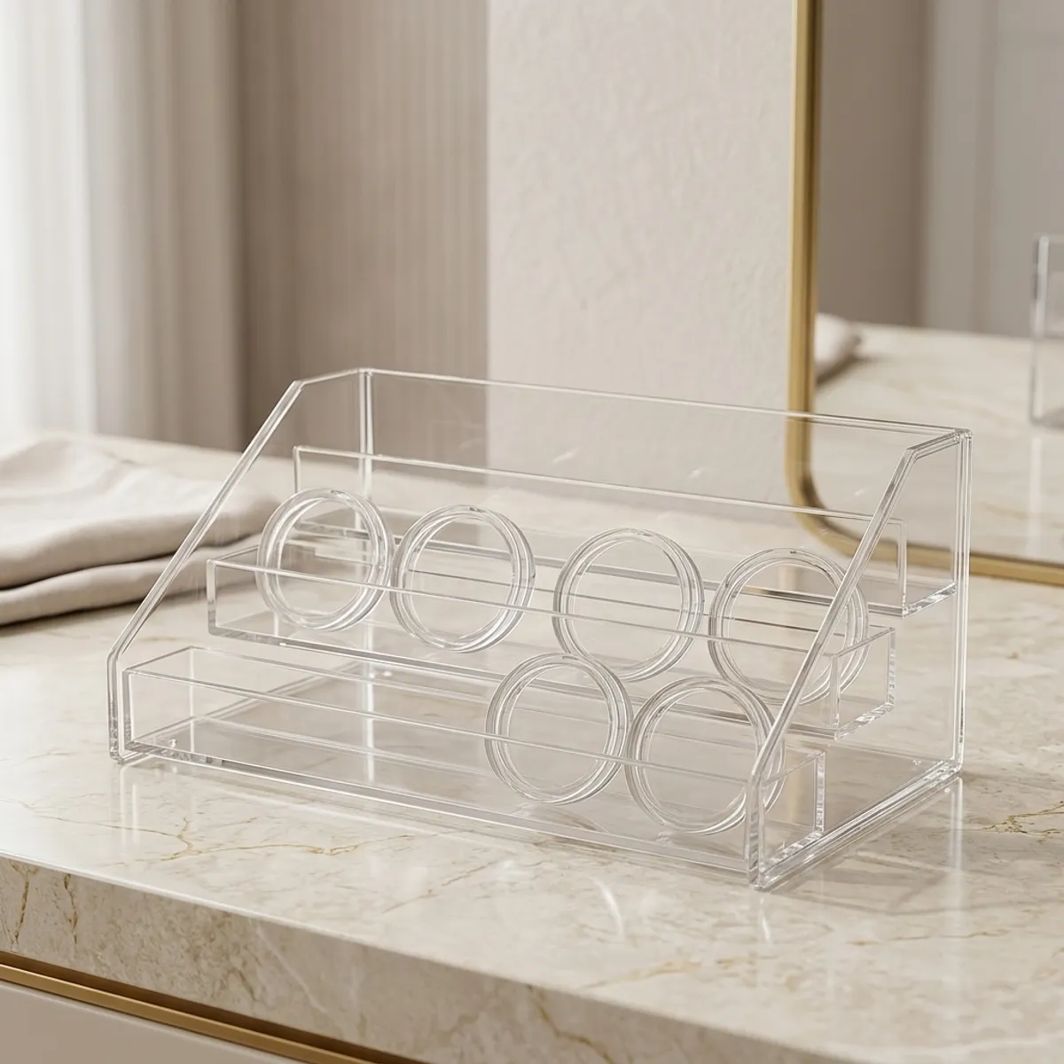 ARMONIA - Organizador Acrílico Para Maquillaje 3 Niveles 780 Elegante