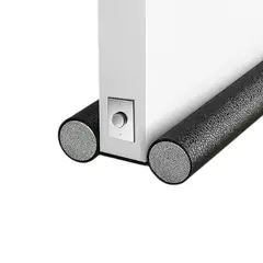 GENERICO - Aislante puerta protector frio aislante puerta insectos Flex Negro