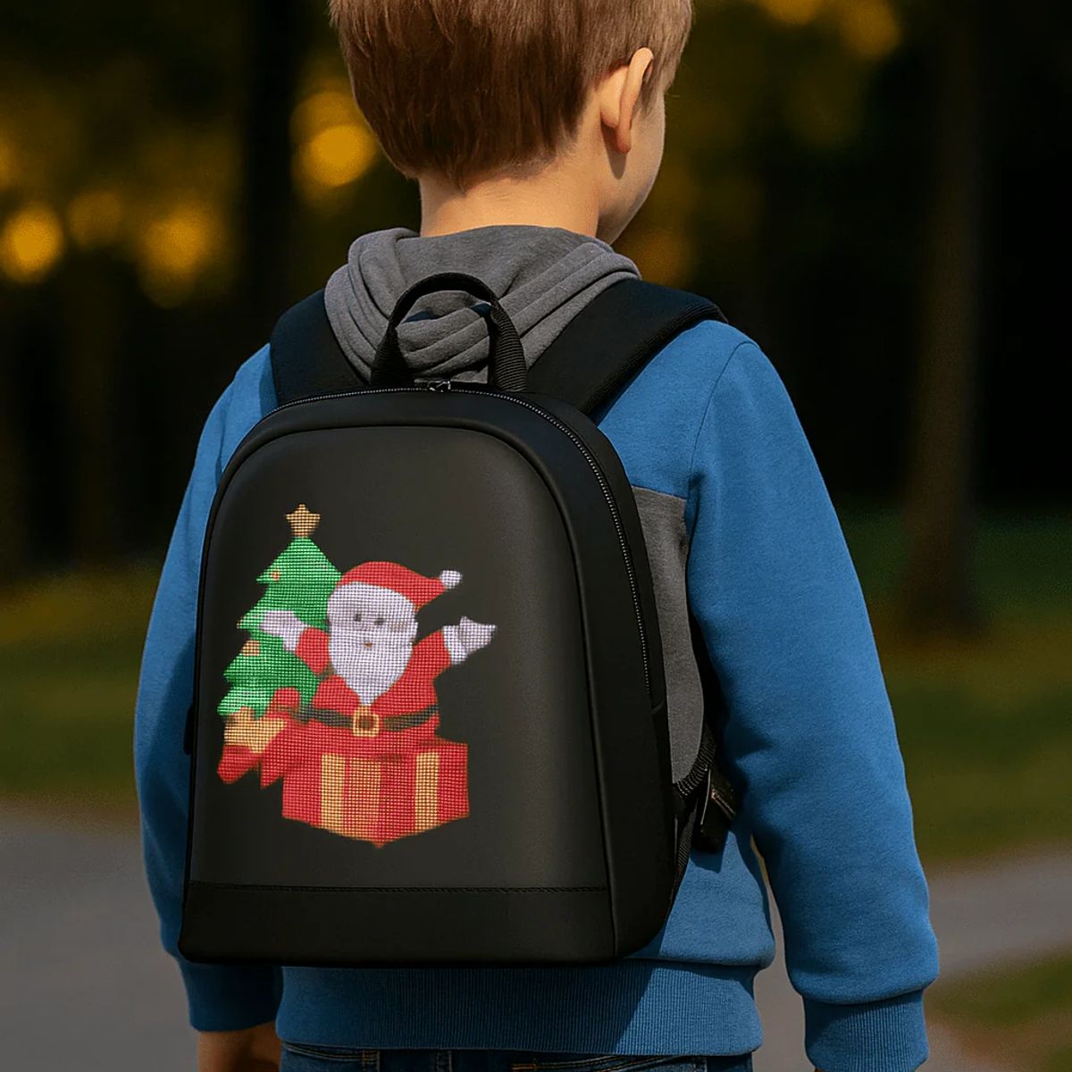 GENERICO - Mochila Con pantalla LED Interactiva desde APP 26×11×30 cm