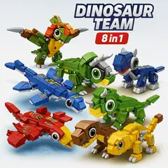 GENERICO - Bloques de Construcción Dinosaurio Transformer 8 en 1