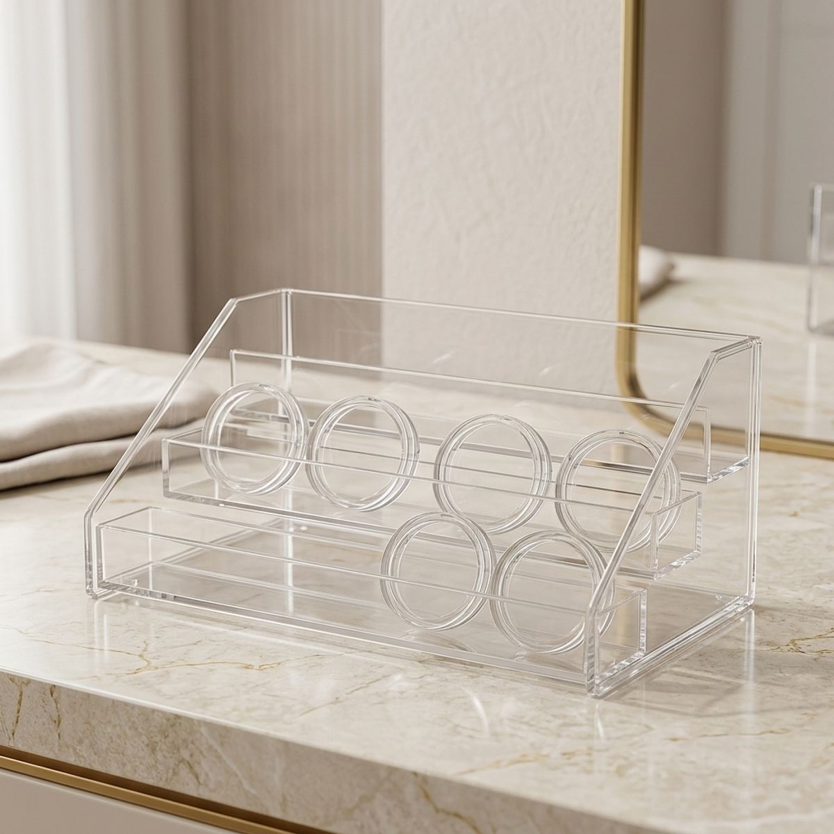 ARMONIA - Organizador Acrílico Para Maquillaje 3 Niveles 780 Elegante