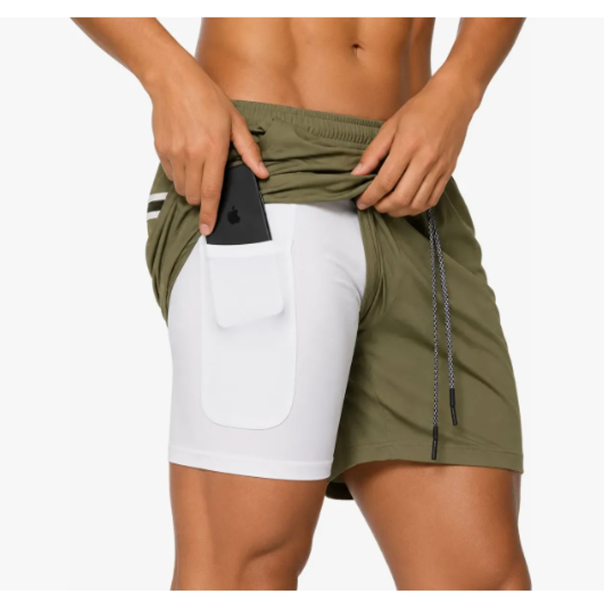 GENERICO - Short Deportivo Hombre Pantalones Cortos Secado Rápido Sport VERDE