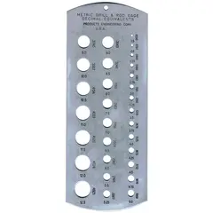 GENERICO - GALGA PARA CALIBRE DE AGUJEROS 1,5 - 12,5mm 30 AGUJEROS