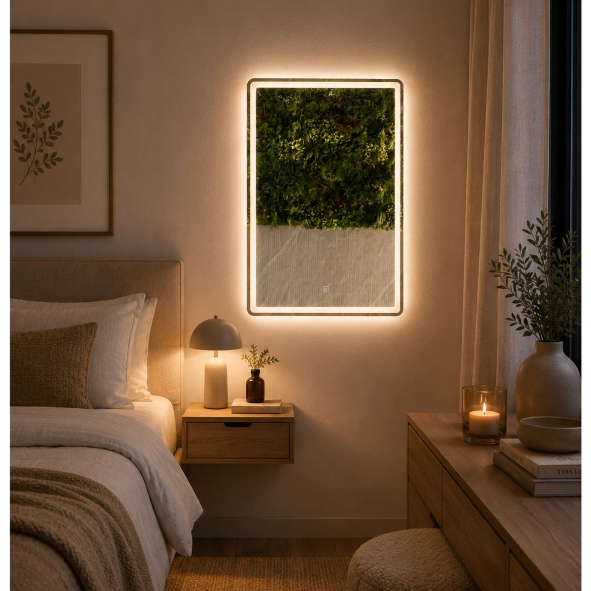 GENERICO - Espejo Led Sin Marco 50x70 cm