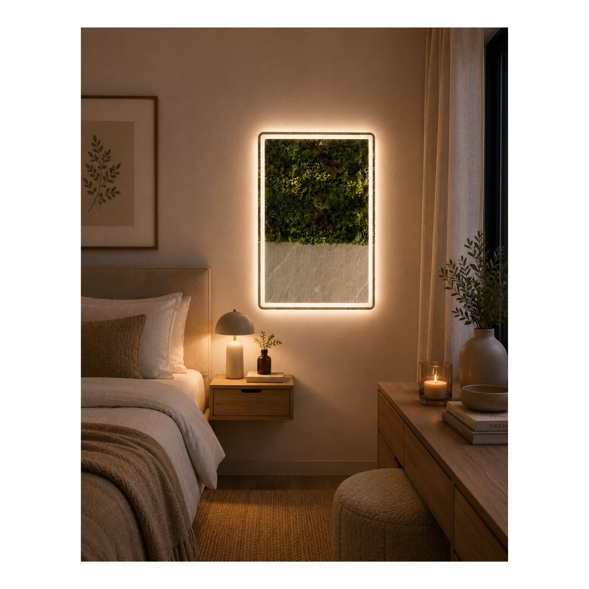 GENERICO - Espejo Led Sin Marco 50x70 cm