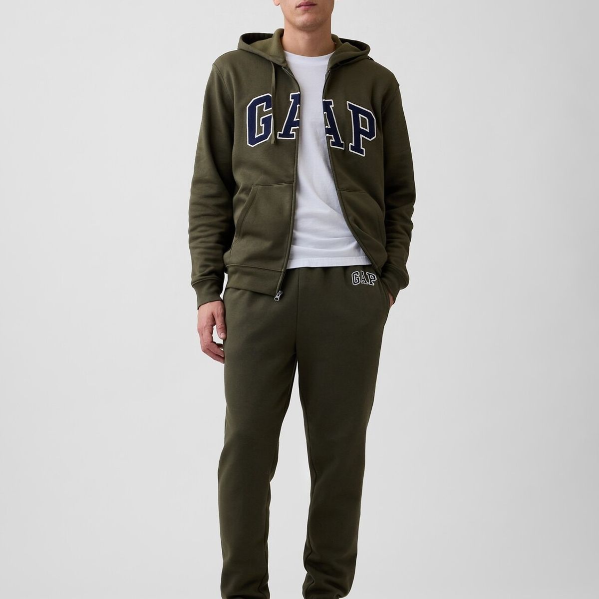 GAP - Pantalón de Buzo Hombre Gap Logo Verde