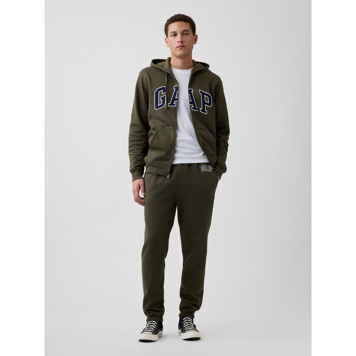 GAP - Pantalón de Buzo Hombre Gap Logo Verde