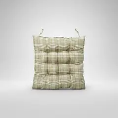 GENERICO - Cojín Acolchado Para Silla De Rayas 40x40cm Con Amarras