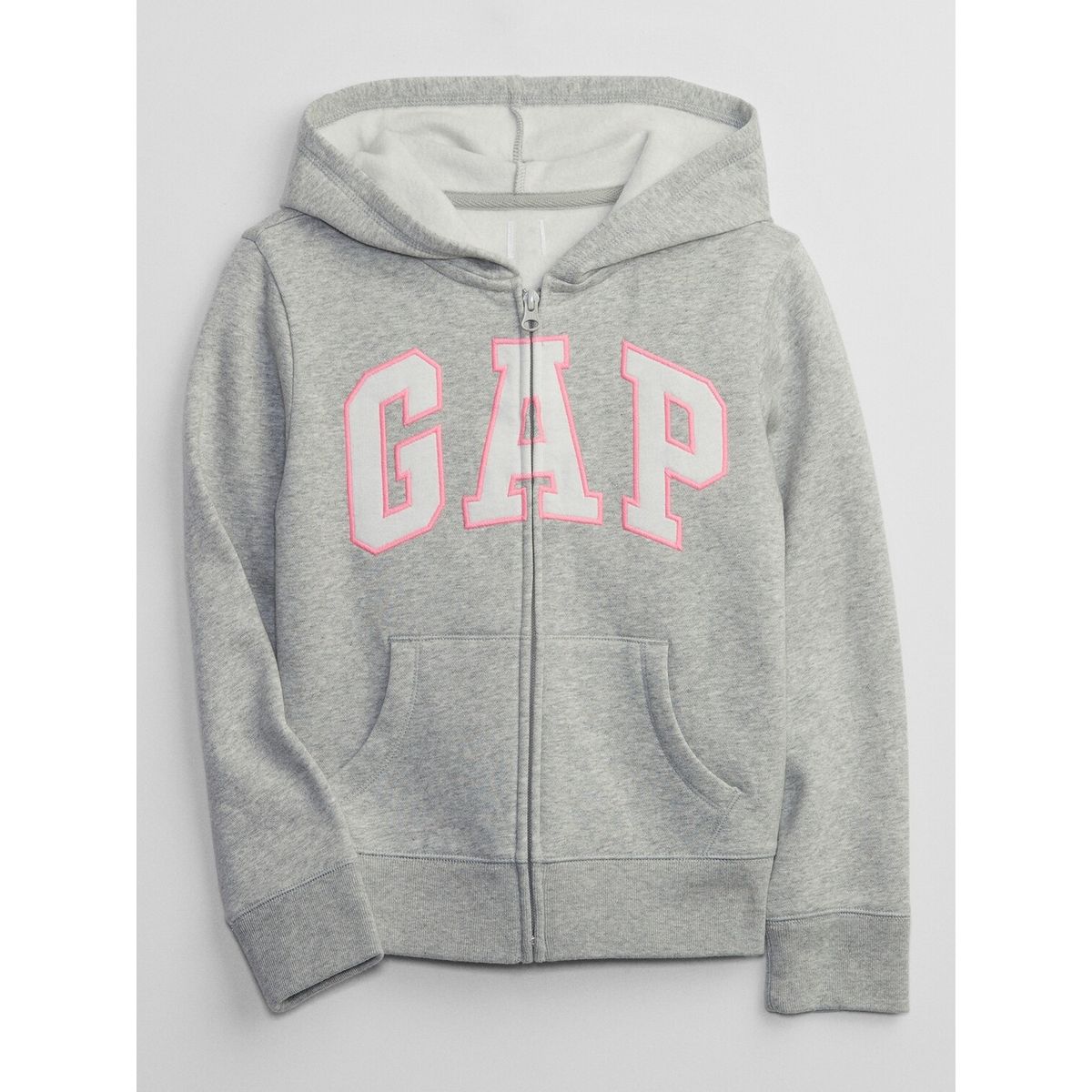 GAP - Polerón GAP Niña Logo V2 Full Zipper Gris