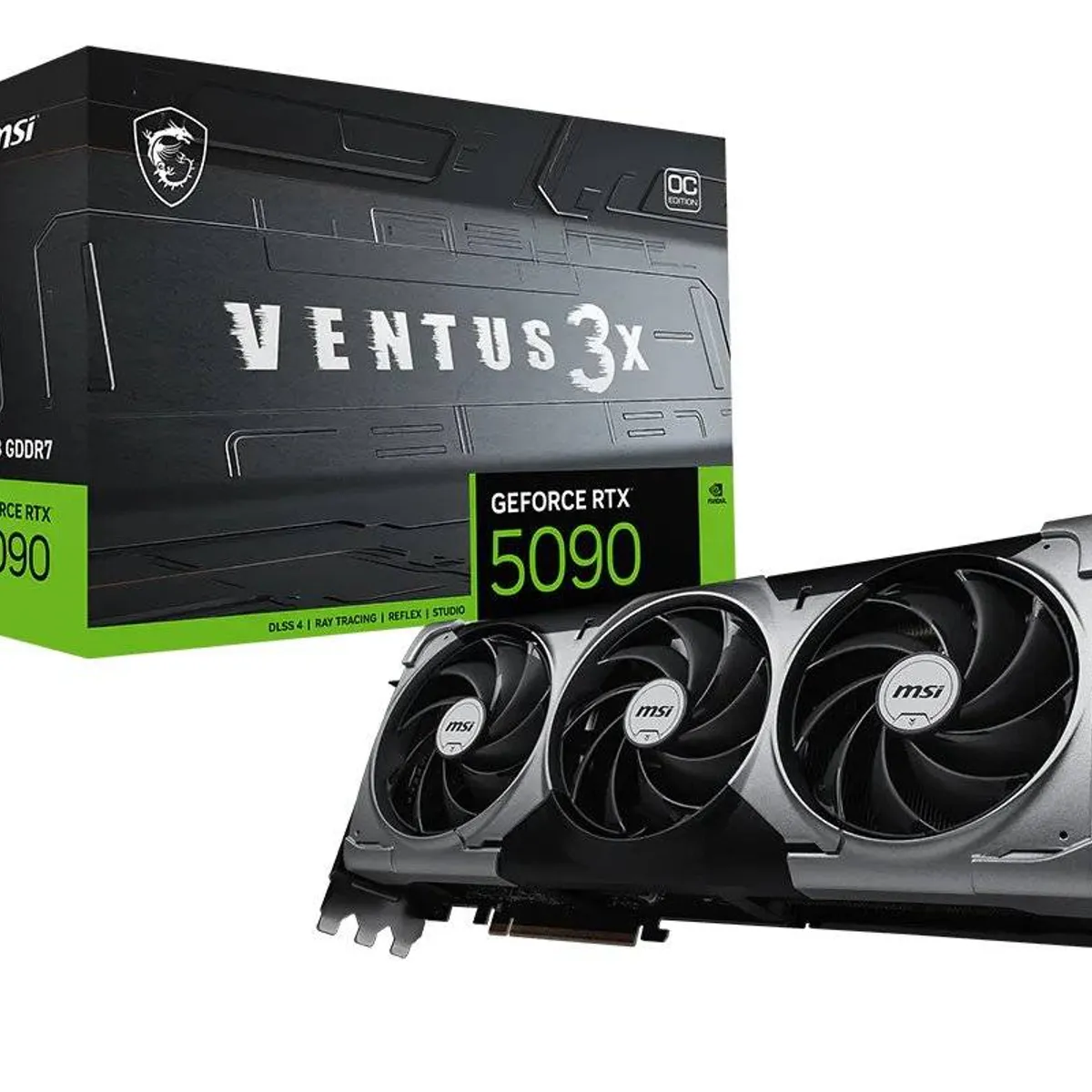 MSI - Tarjeta de video MSI Nvidia Geforce RTX 5090 Ventus 3X OC, 32GB GDDR7, PCIe 5.0