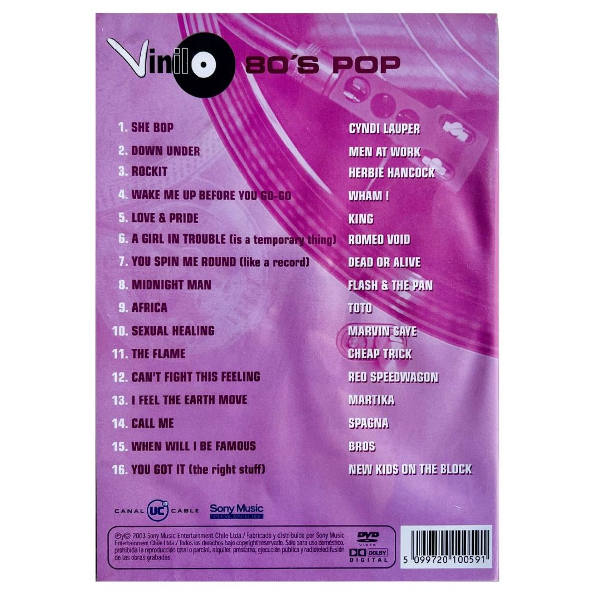 GENERICO - VINILO 80'S POP - VARIOS / DVD