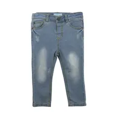 PUMUCKI - Jeans Azul Claro Bebé con Cintura Ajustable