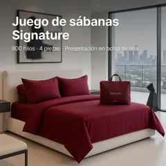 ARMONIA - SABANAS 800 HILOS SIGNATURE AZUL OSCURO 2 PLAZAS 794