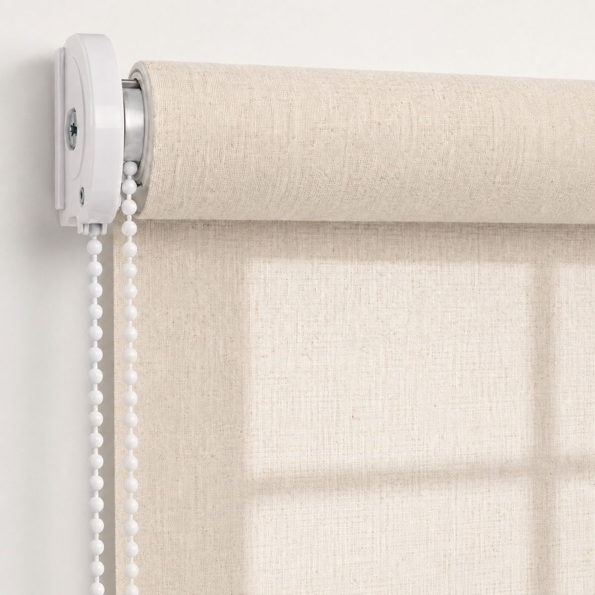SPACE HOME - Cortina Roller Lino Aura 120x190 cm Traslúcida para Living, Dormitorio u Oficina