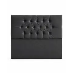 GENERICO - Cama 2 Plazas Modelo Capitone Gris Oscuro+ Colchon Mery Desing