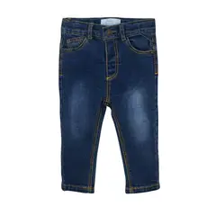 PUMUCKI - Jeans Azul Oscuro Bebé con Cintura Ajustable
