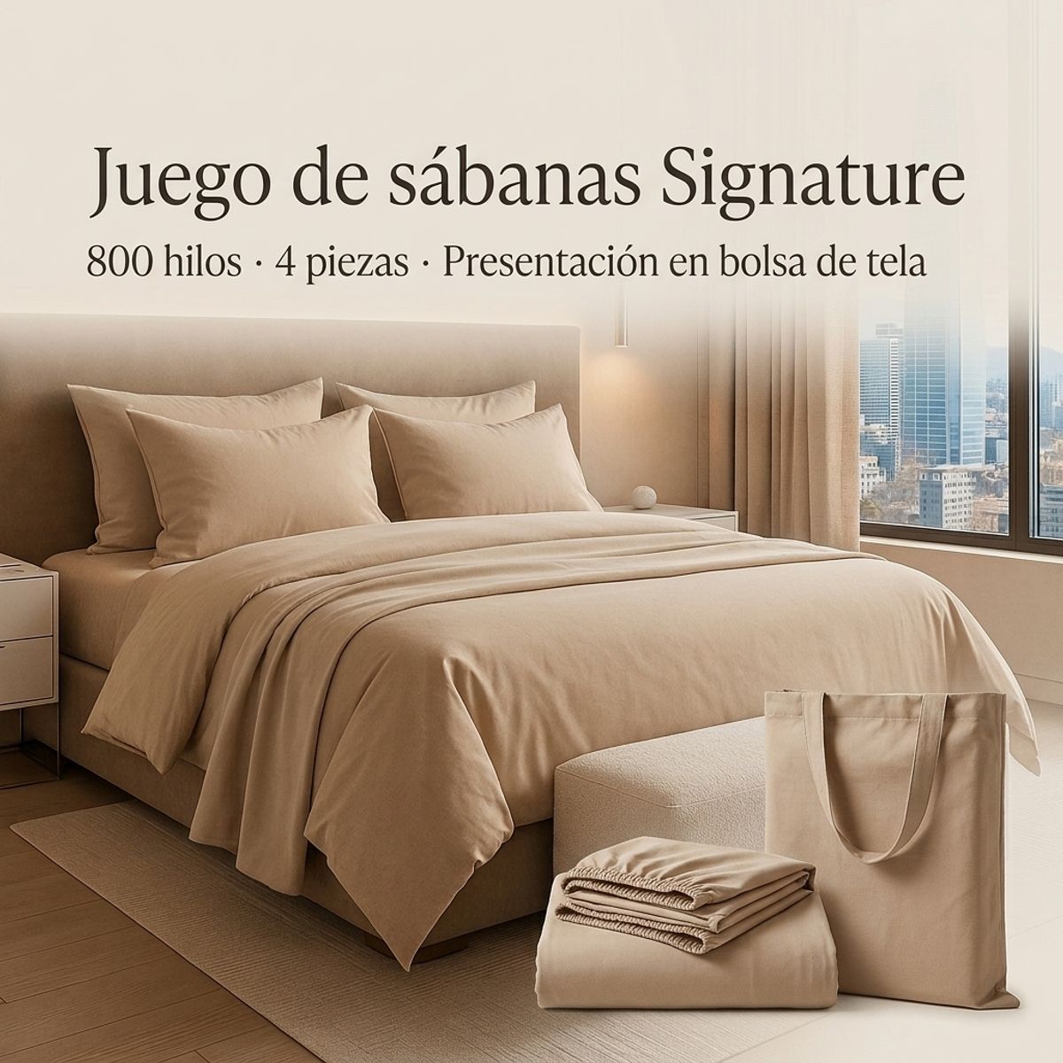ARMONIA - SABANAS 800 HILOS SIGNATURE 2 PLAZAS COLOR PLOMO 794