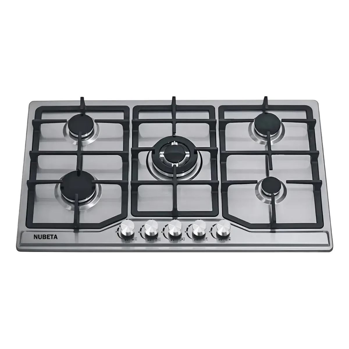 EVERSO - Encimera A Gas 5 Quemadores Acero Inoxidable Empotrable