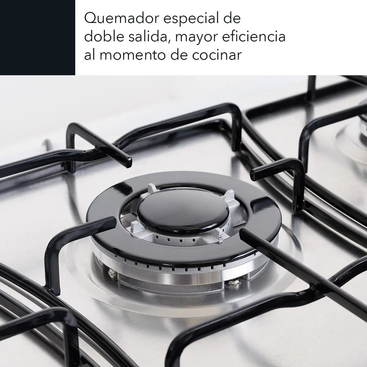 EVERSO - Encimera A Gas 5 Quemadores Acero Inoxidable Empotrable
