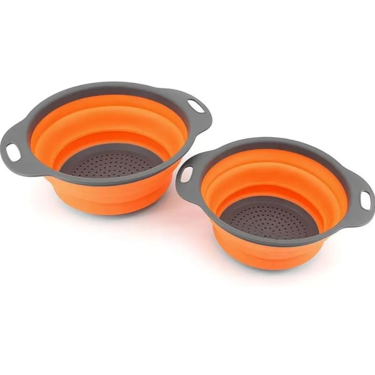 GENERICO - Colador plegable con cesta de drenaje Naranja