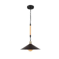 WANT - Lampara Colgante Techo Vintage Cañamo Cadena Retro E27 30cm