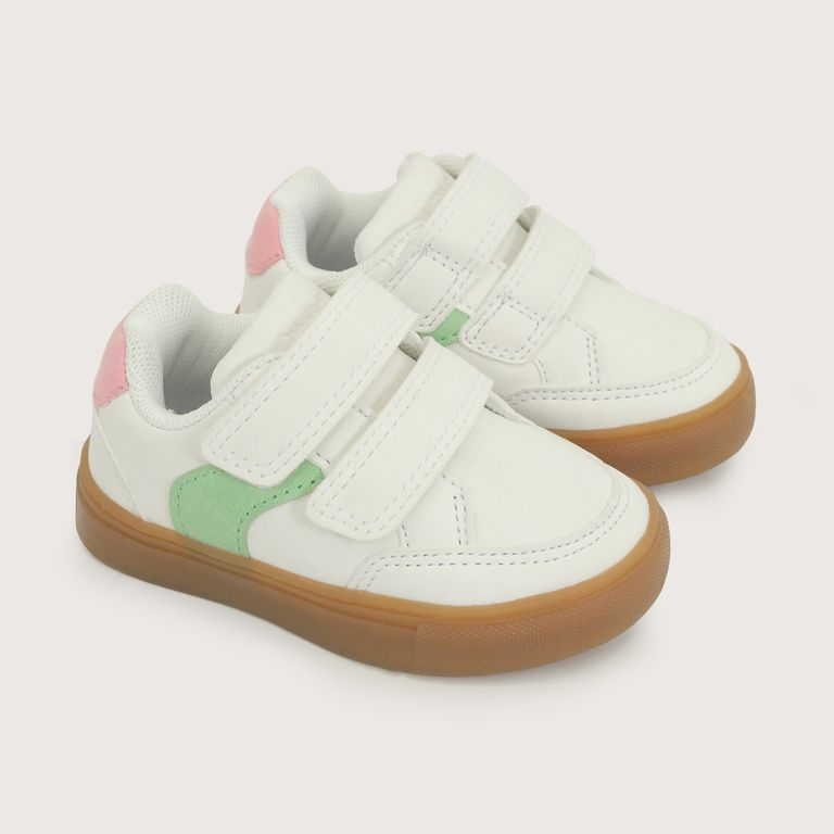 Zapatilla Niña Blanca Con Detalles