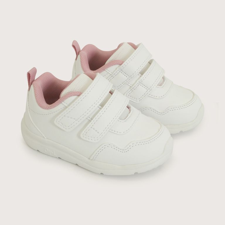 Zapatilla Niña Blanca Con Velcro