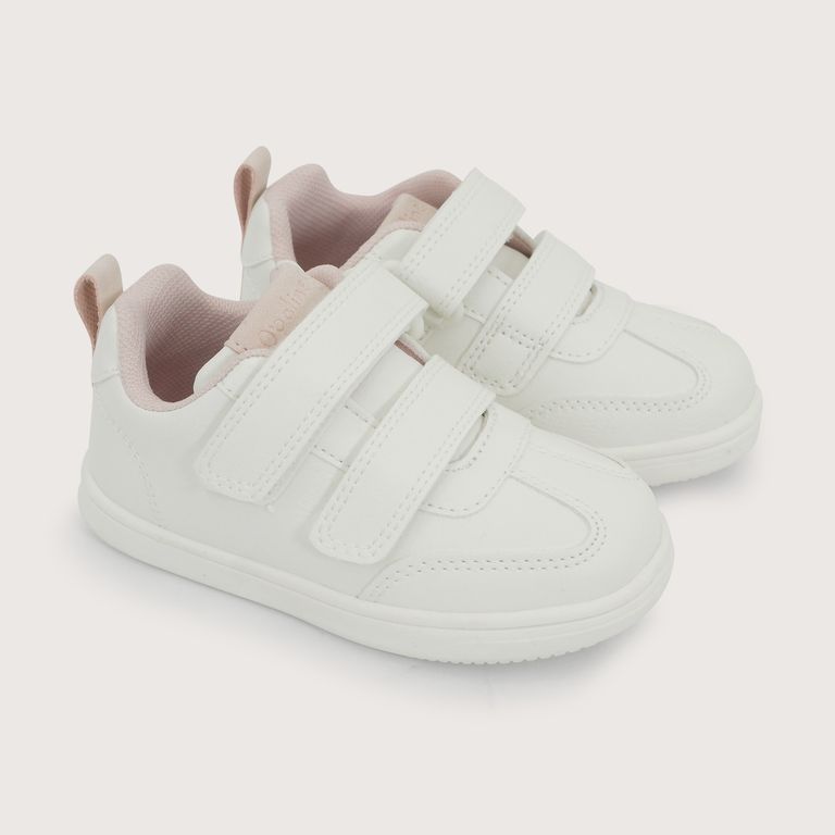 Zapatilla Niña Blanca Con Velcro