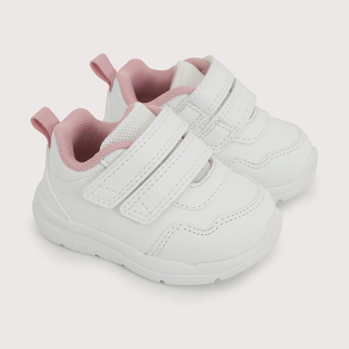 OPALINE - Zapatilla Primeros Pasos Deportiva Niña Velcro Blanco