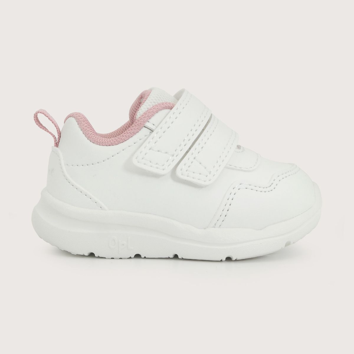OPALINE - Zapatilla Primeros Pasos Deportiva Niña Velcro Blanco