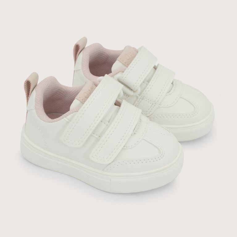 Zapatilla Niña Primeros Pasos Blanco Con Velcro
