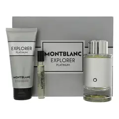 MONT BLANC - Perfume Hombre Explorer Platinum 3Pc 100 ml Edp , 100 ml S/G, 30 ml Mini