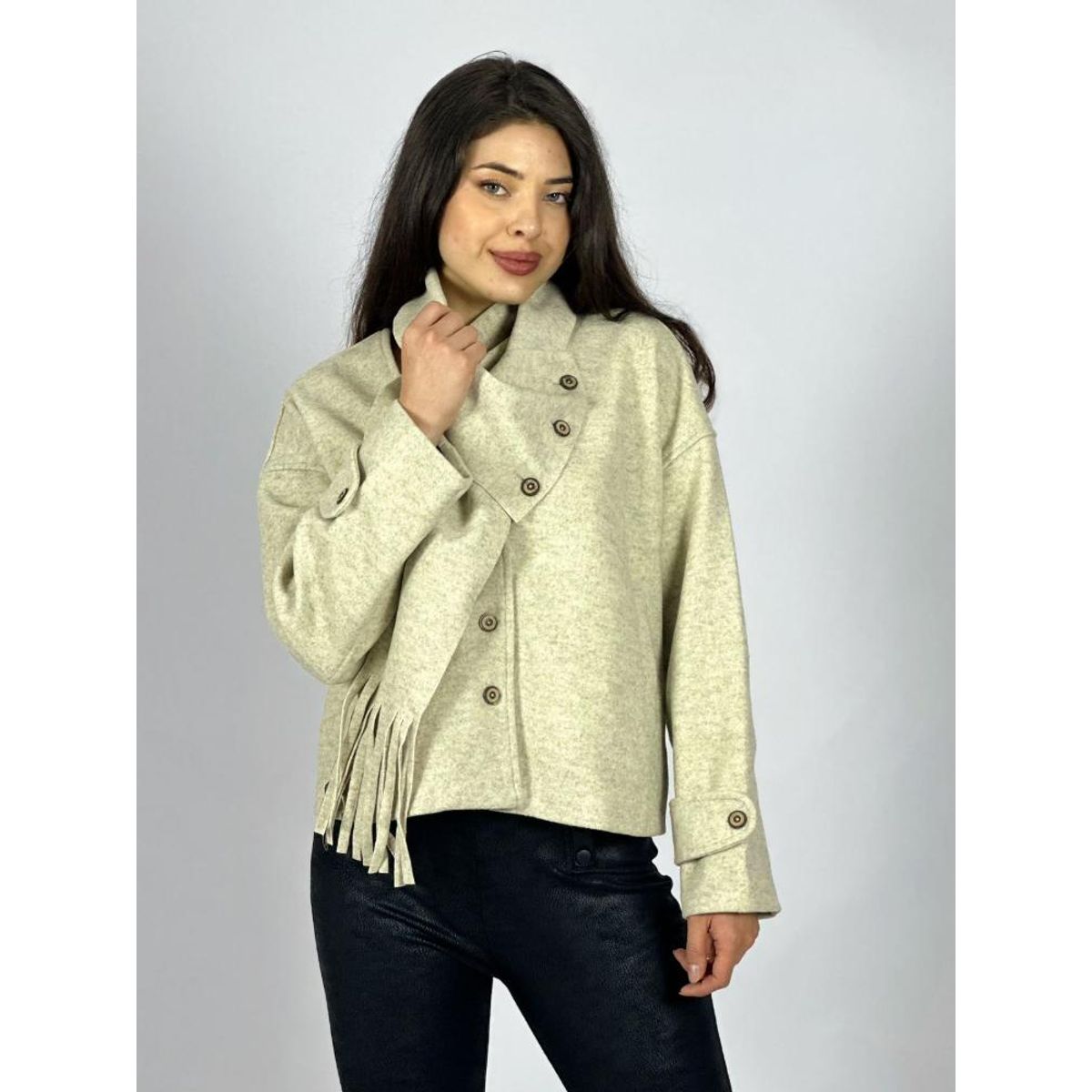 ENIGMATICA BOUTIQUE - Chaqueta Paño con Bufanda
