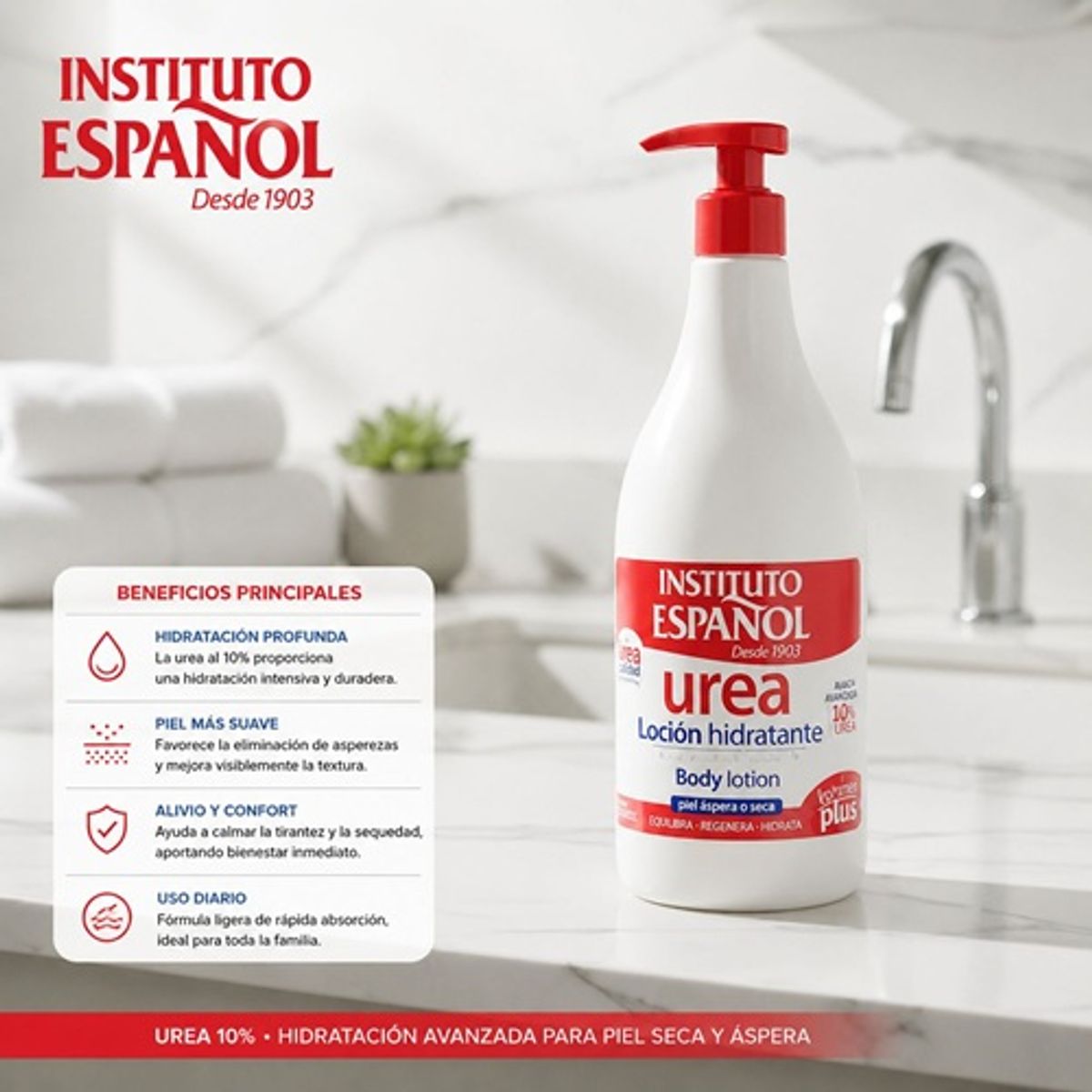 INSTITUTO ESPANOL - LOCION HIDRATANTE DE UREA 10 % 950 ML
