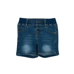 PUMUCKI - Short de Jeans Azul Oscuro Niño con Cintura Ajustable