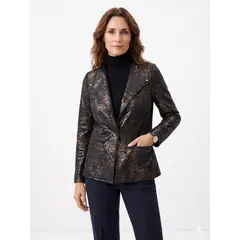 MAGENTA WOMAN - Blazer Suede Foil 21 Negro