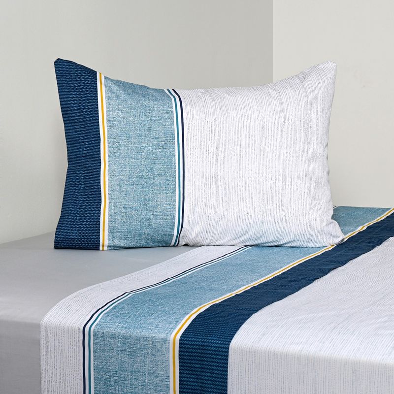 CANNON - Juego de Sábanas Estampada Algodón 200 Hilos Bistre Cannon