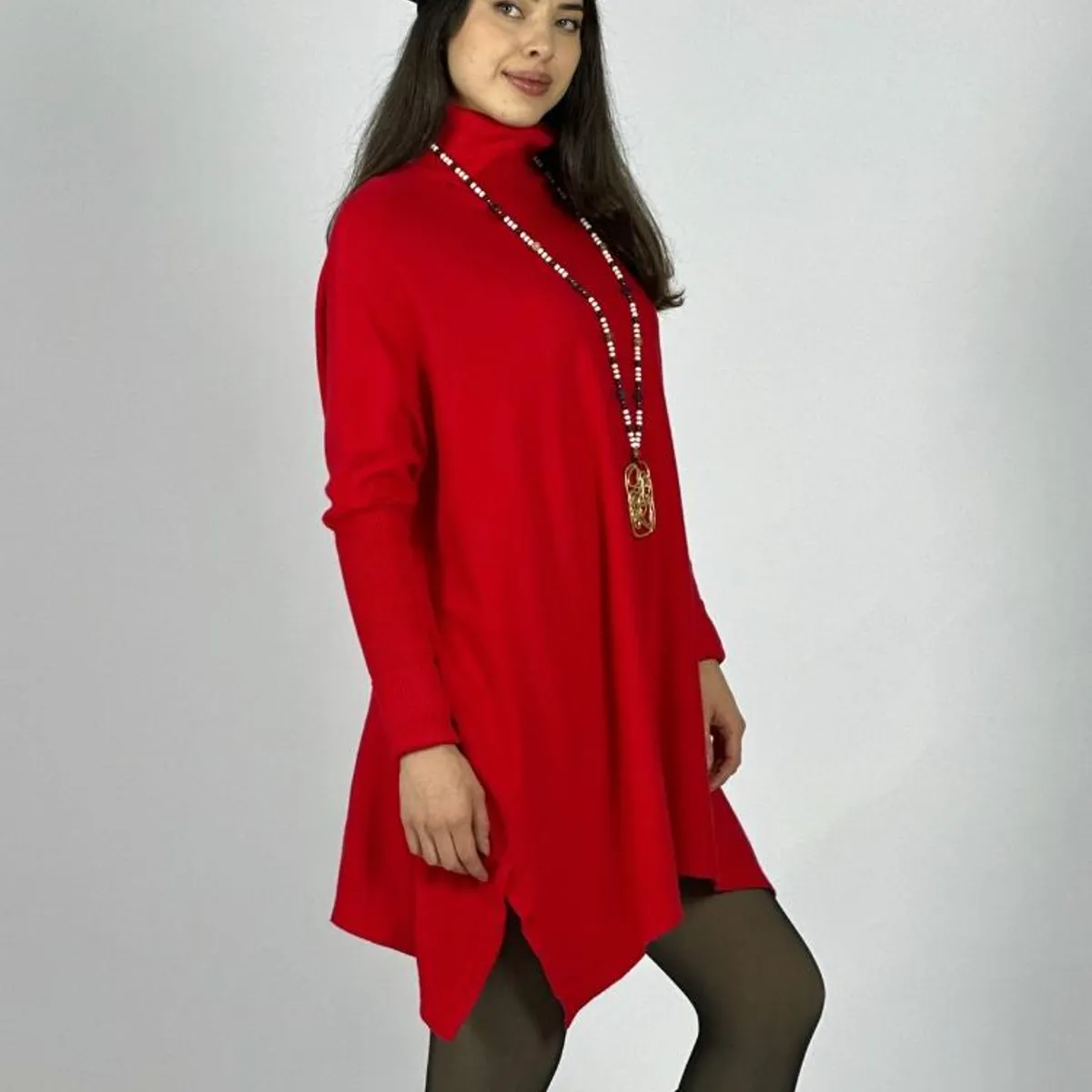 ENIGMATICA BOUTIQUE - Mini Vestido Spandex Cuello Tortuga