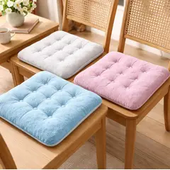 GENERICO - Cojín De Asiento Para Silla Felpa Suave Cuadrado 40x40 Cm